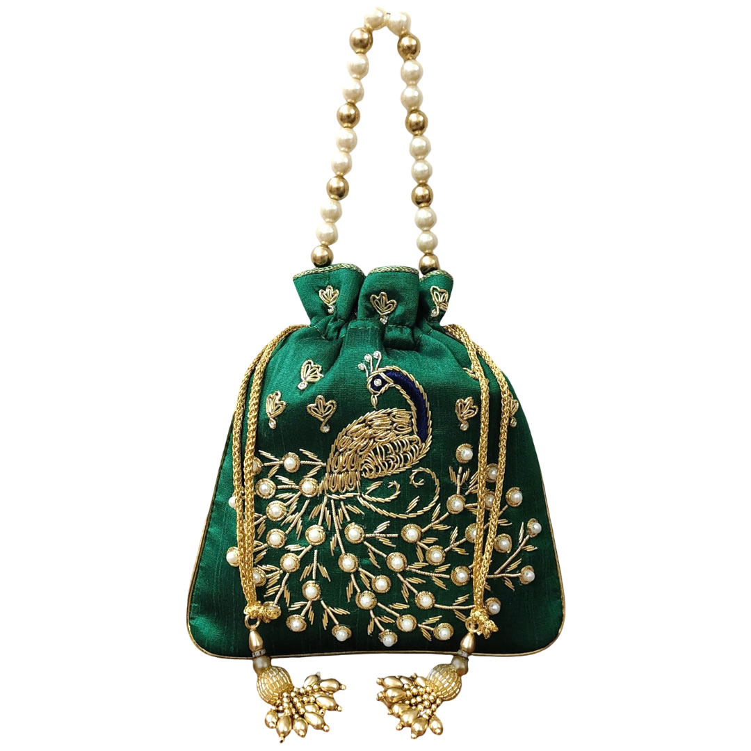 Morni Elegance Bridal Pearl Potli Bag