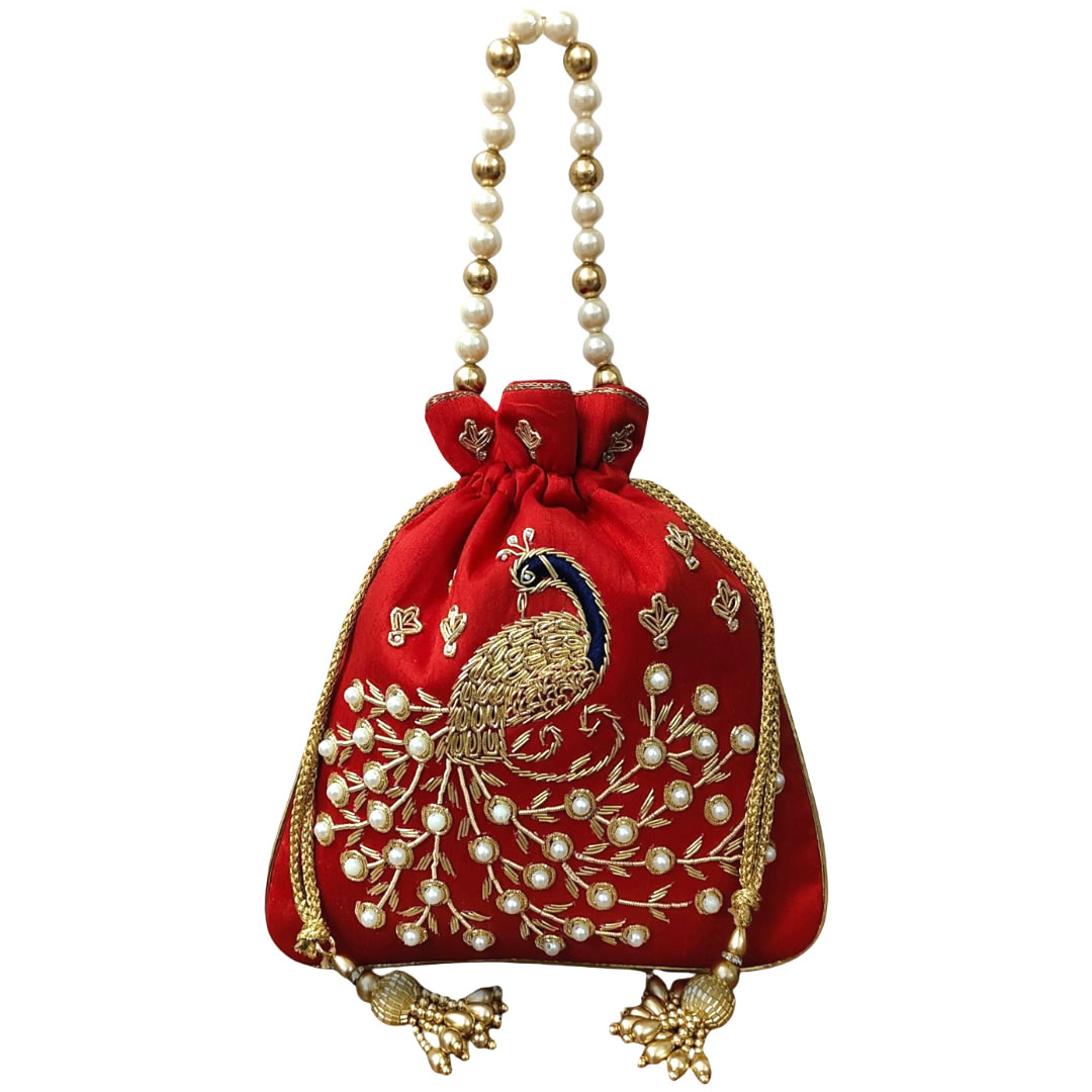 Morni Designer Raw Silk Potli