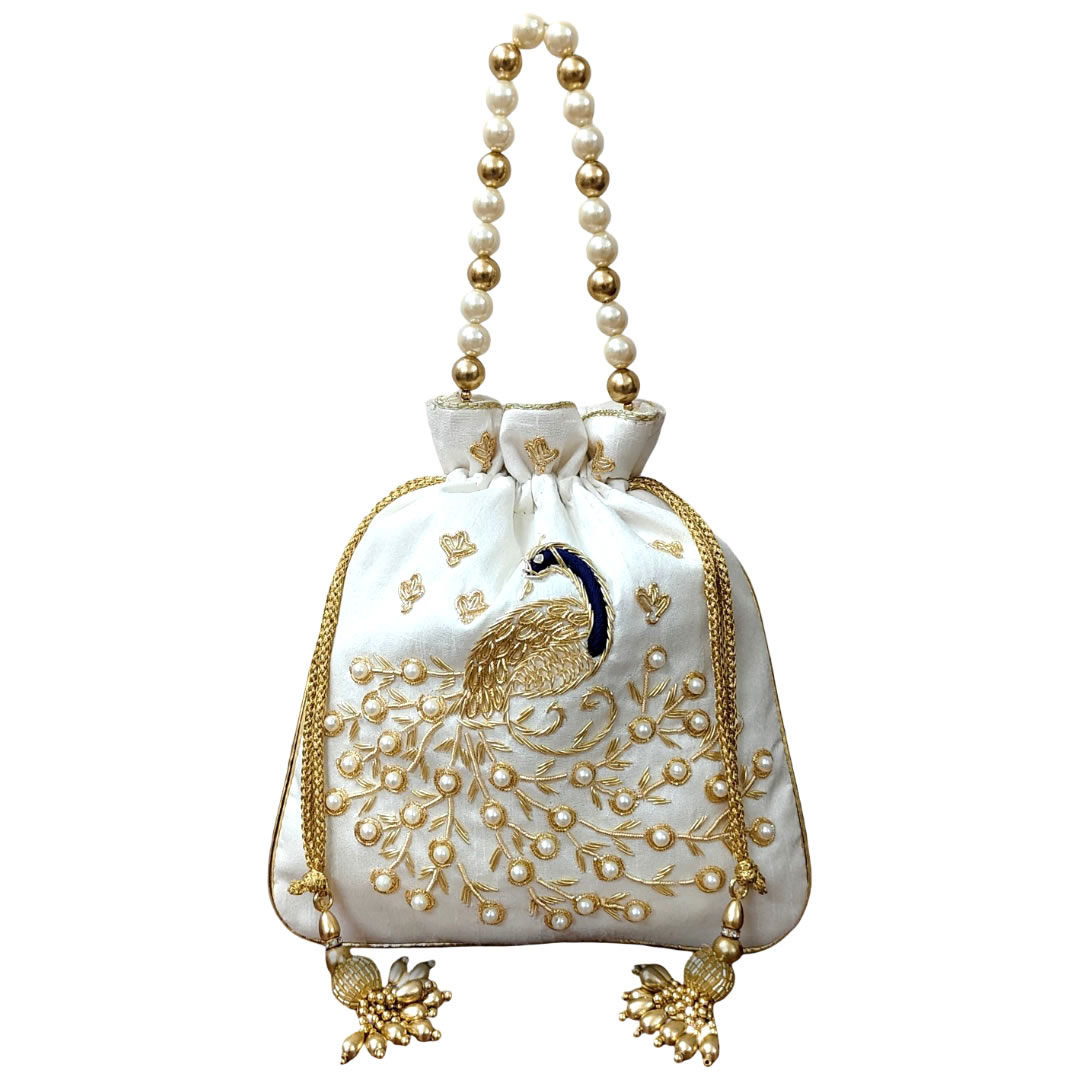 Morni Traditional Zardosi Potli Bag