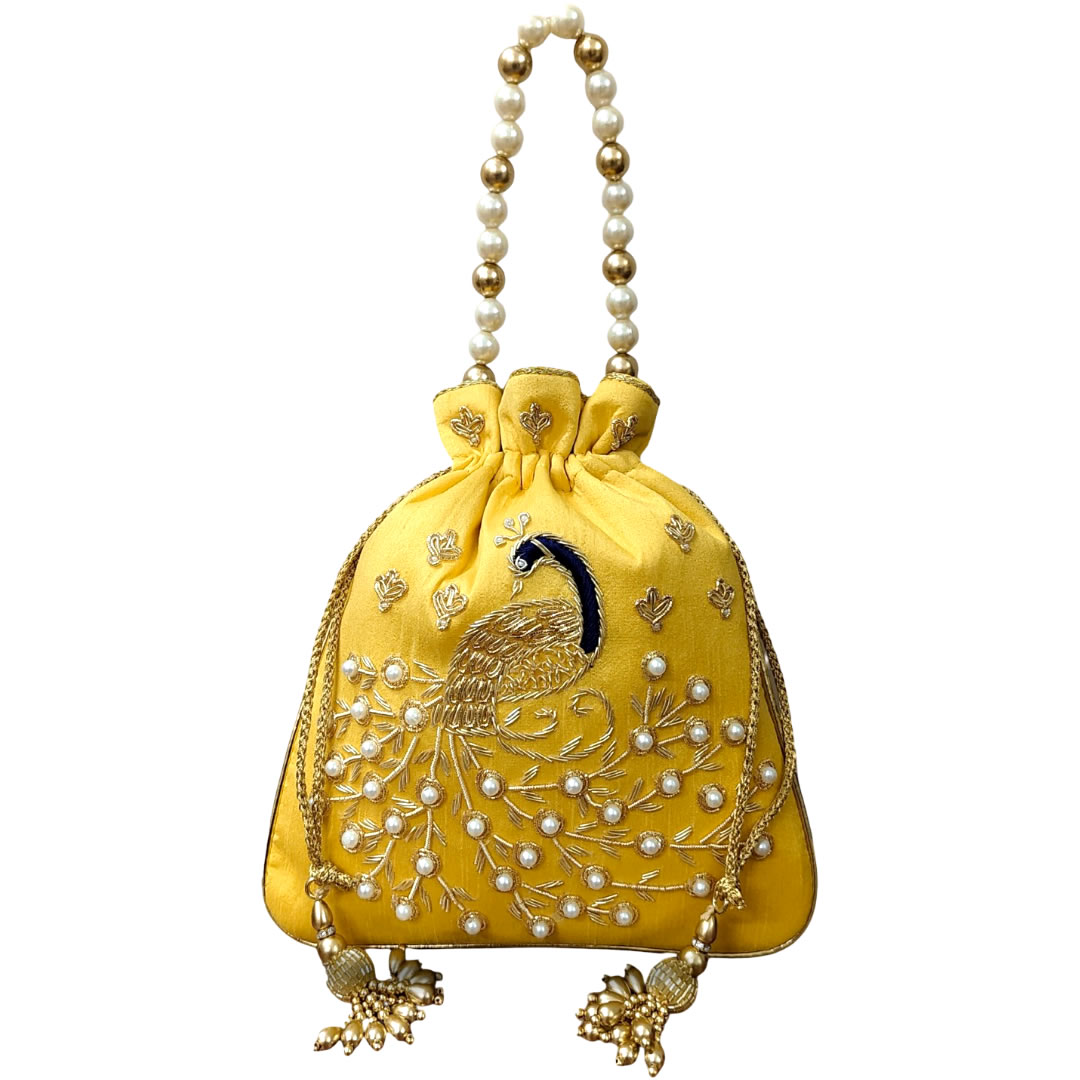 Morni Wedding Pearl Potli Bag